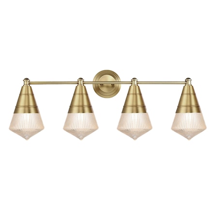 Maxim Lighting Hargreaves 4-Light Bath Vanity, Natural Aged Brass 10394PRNAB